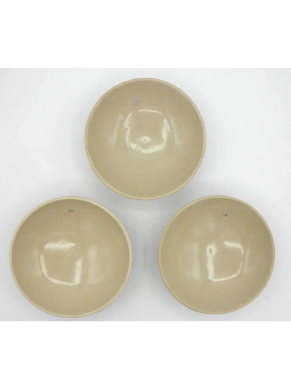 (3) VTG Japanese Donabe 5-7/8 In. Clay Pot LIDS ONLY Hand Painted Berry Vine